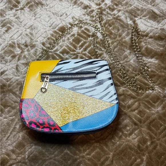 Multicolor Patchwork Chain Bag - Picture 2 of 5